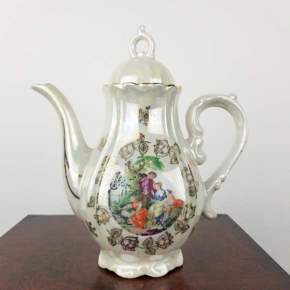 Vintage Musical tea set Japan demitasse gold trim